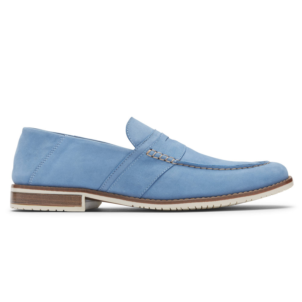 Rockport Singapore Mens Loafers - Style Purpose 3 Penny Blue - EH4063519